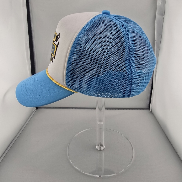 Vintage Pepsi Press Play On Summer Trucker Hat Blue Mesh Snapback Cap - Picture 3 of 6